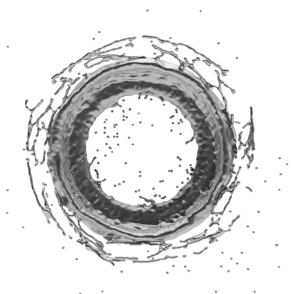 Stříbrný úvodní radiální 3d vykreslování — Stock fotografie