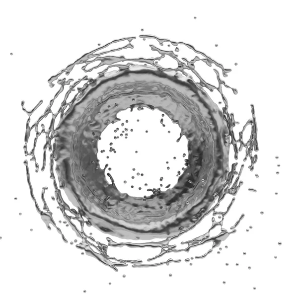 Stříbrný úvodní radiální 3d vykreslování — Stock fotografie