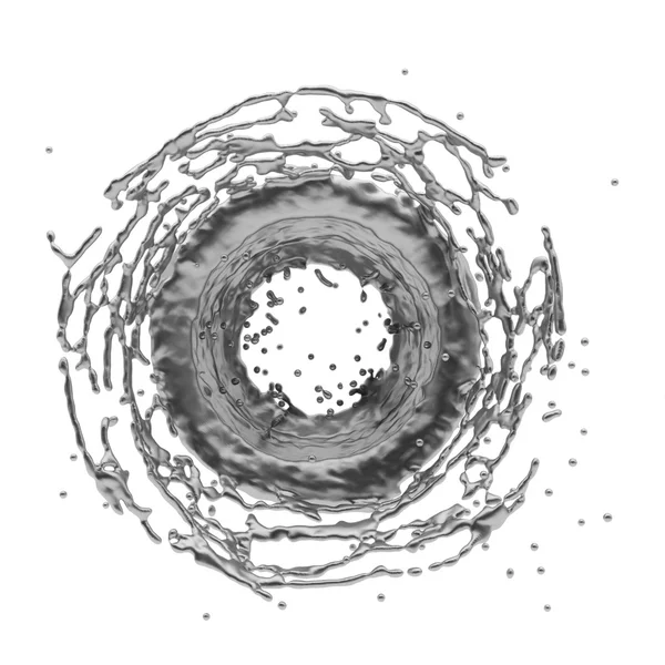 Stříbrný úvodní radiální 3d vykreslování — Stock fotografie