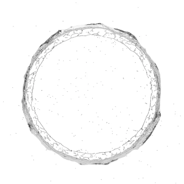 실버 스플래시 방사형 3d 렌더링 — 스톡 사진