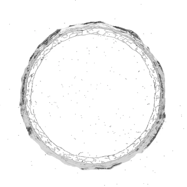 Zilveren splash radiale 3D-rendering — Stockfoto