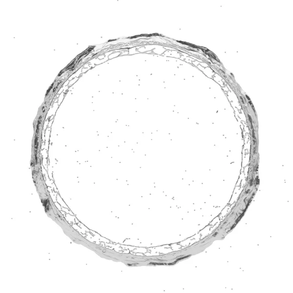Zilveren splash radiale 3D-rendering — Stockfoto
