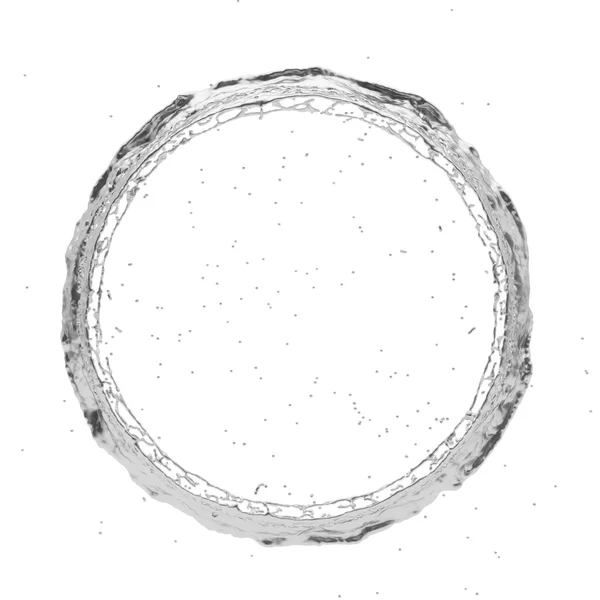 실버 스플래시 방사형 3d 렌더링 — 스톡 사진