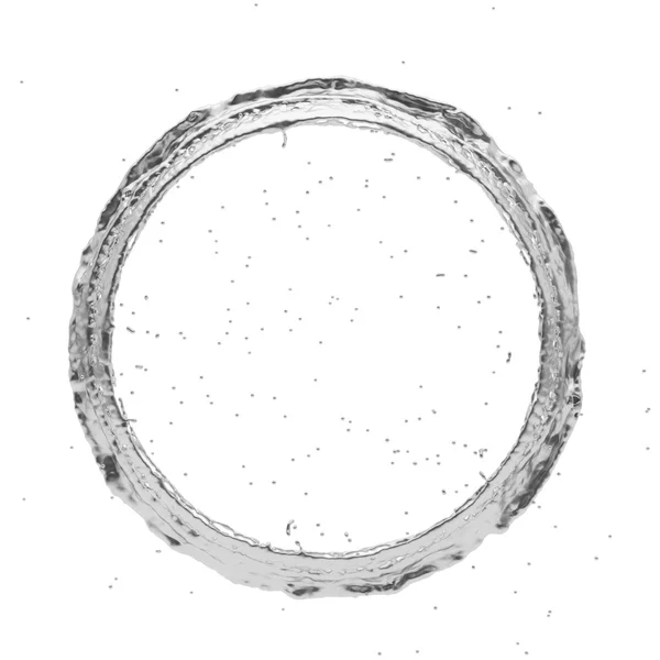 실버 스플래시 방사형 3d 렌더링 — 스톡 사진