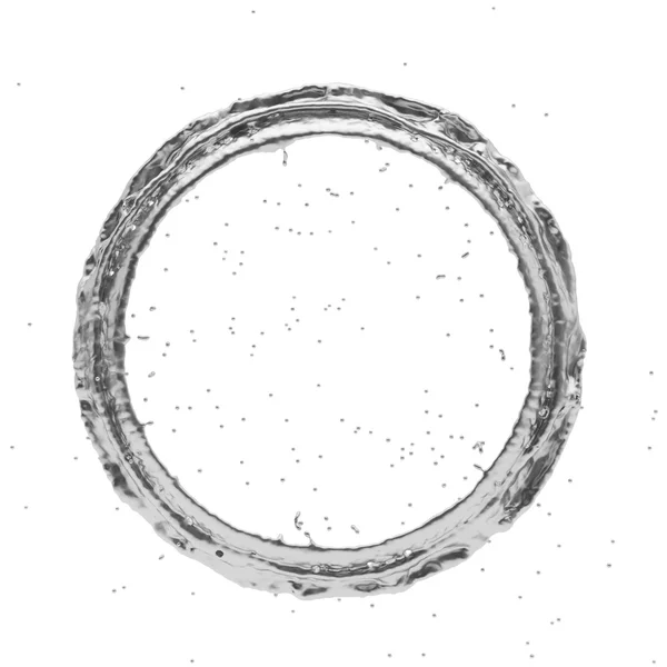 銀スプラッシュ放射状の 3 d レンダリング — ストック写真