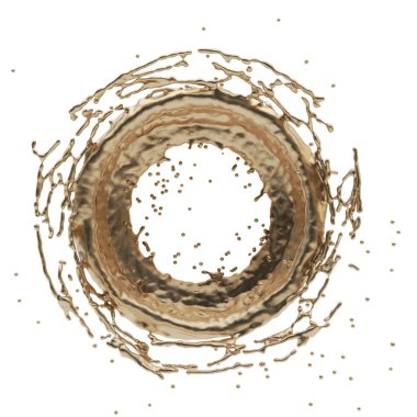 Altın sıçrama Radyal 3d render