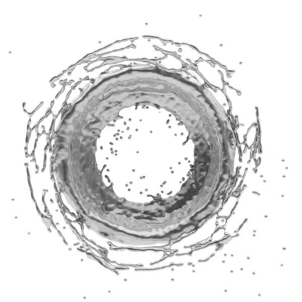 Stříbrný úvodní radiální 3d vykreslování — Stock fotografie