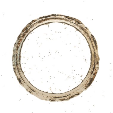 Altın sıçrama Radyal 3d render