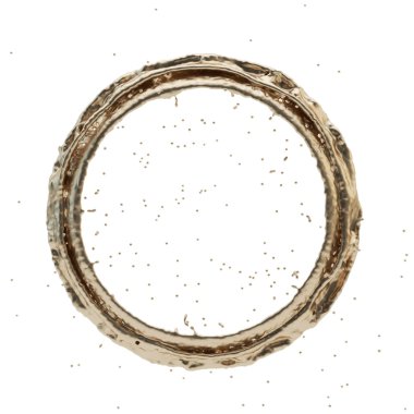 Altın sıçrama Radyal 3d render