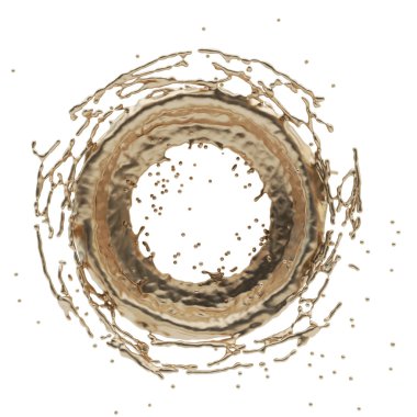 Altın sıçrama Radyal 3d render