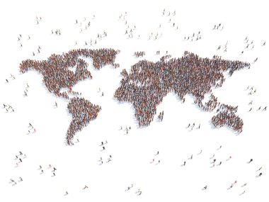 insanlar ile Dünya Haritası