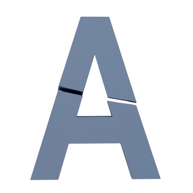 kırık harfler illüstrasyon