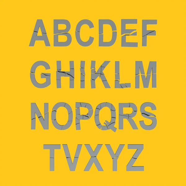 Ilustrar de alfabeto quebrado — Fotografia de Stock