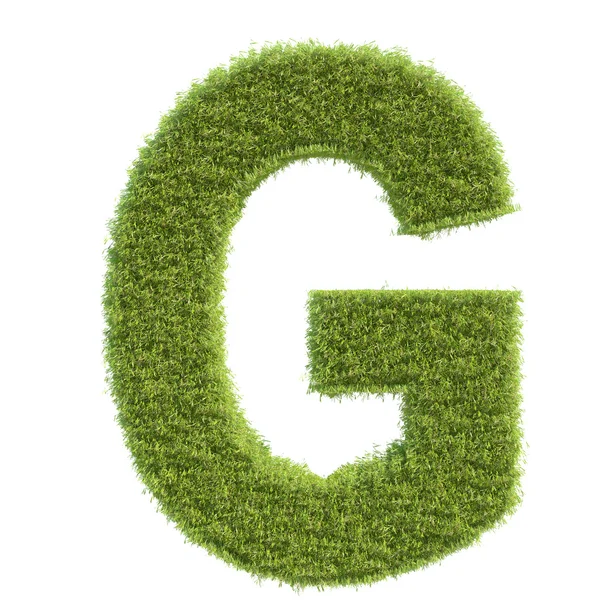 Letter of the grass,isolated — Stock Photo, Image