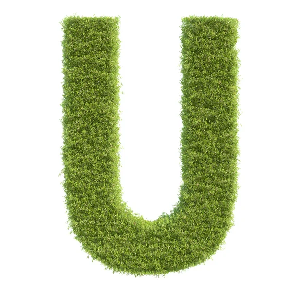 Letter of the grass,isolated — Stock Photo, Image