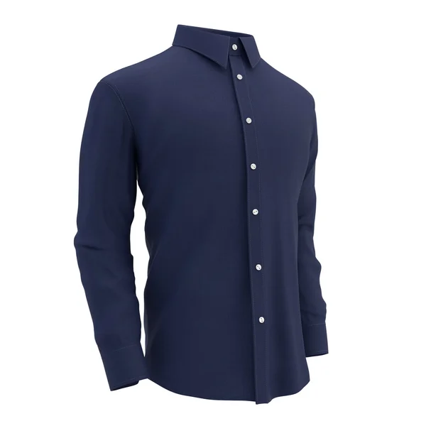 Blauw shirt op een witte achtergrond — Stockfoto