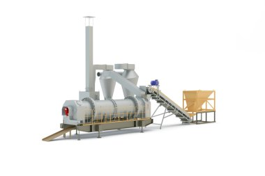 Ekipman, beyaz arka plan üzerinde mekanizması