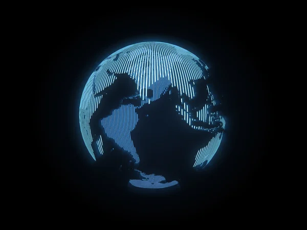 The hologram of the earth — Stock Photo, Image