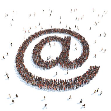 bir mektup illüstrasyon insanlar ile