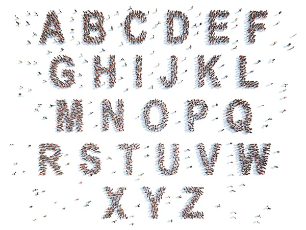 Alfabeto com pessoas — Fotografia de Stock