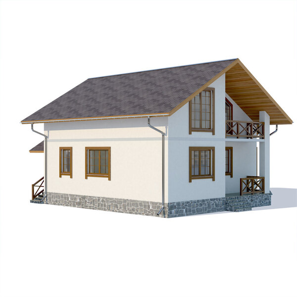 House on a white background