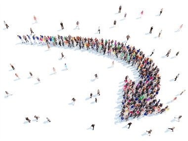 insanlar oklar şeklinde.