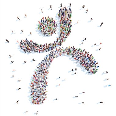 İnsanlar şeklinde mans.