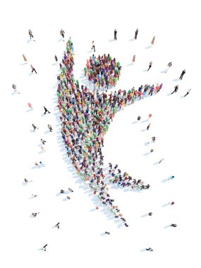 İnsanlar şeklinde mans.