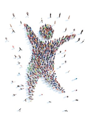 İnsanlar şeklinde mans.