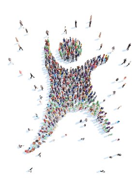 İnsanlar şeklinde mans.