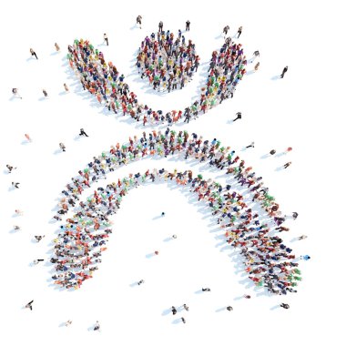 İnsanlar şeklinde mans.