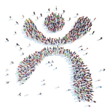 İnsanlar şeklinde mans.