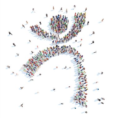 İnsanlar şeklinde mans.