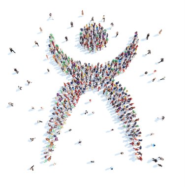 İnsanlar şeklinde mans.