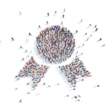 İnsanlar madalya şeklinde.