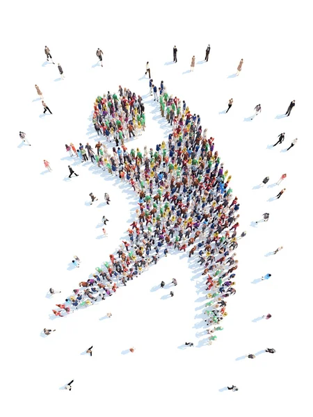 İnsanlar şeklinde mans.