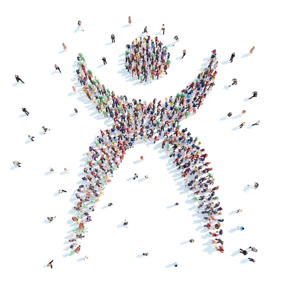 İnsanlar şeklinde mans.