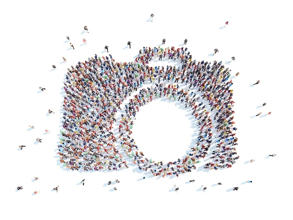 İnsanlar bir kamera şeklinde.