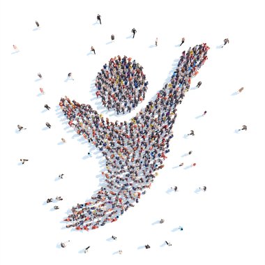 İnsanlar adam şeklinde.