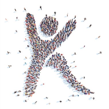 İnsanlar adam şeklinde.