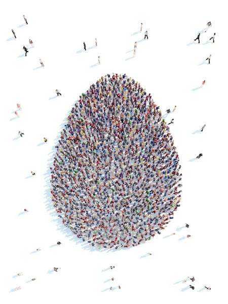 People in the form of eggs. — Stock Photo, Image