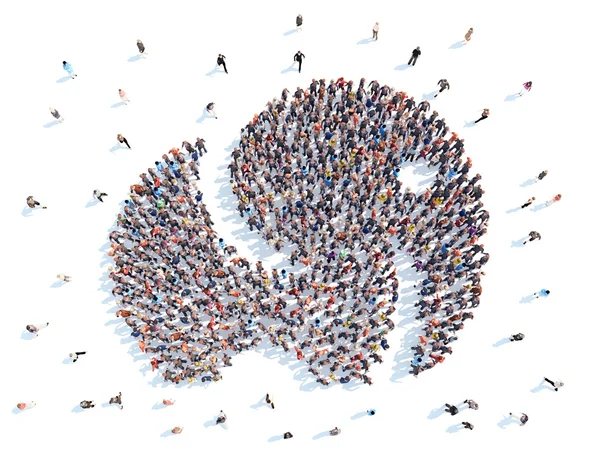 People in the form of an elephant. — Stock Photo, Image