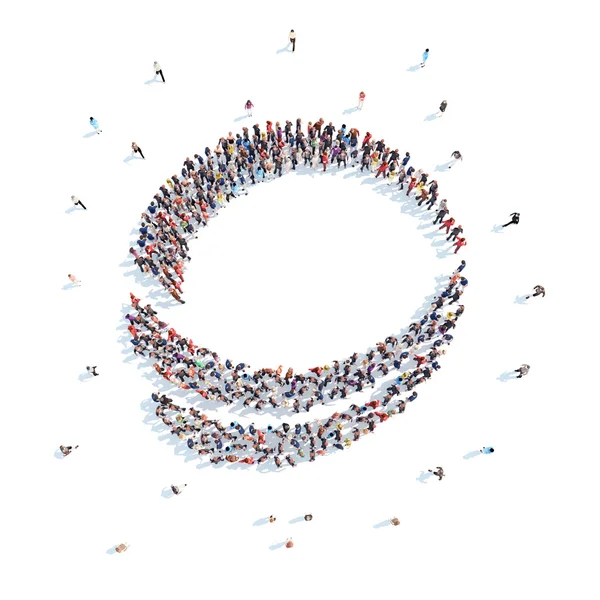 People in the form of an abstract symbol business. — Stock Photo, Image