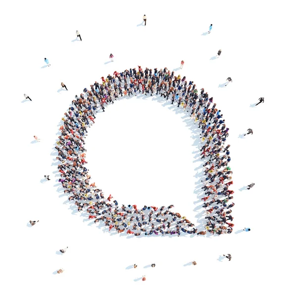 People in the form of an abstract symbol business. — Stock Photo, Image