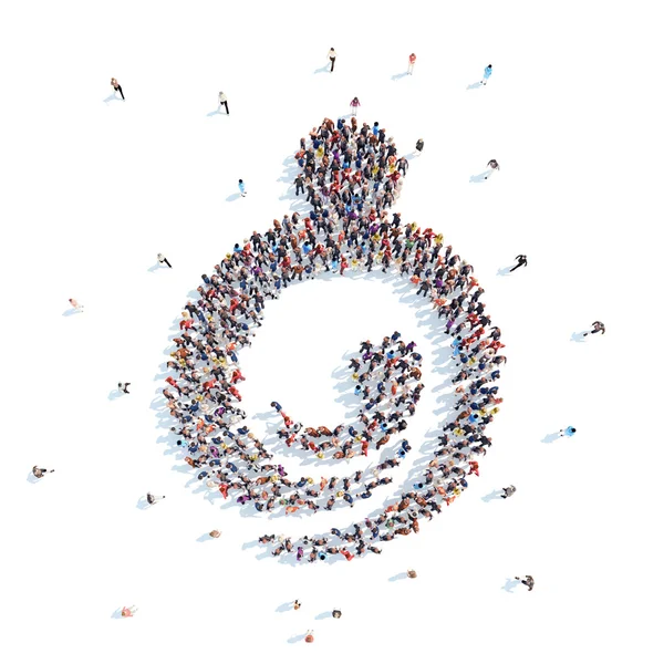 People in the form of an abstract symbol business. — Stock Photo, Image