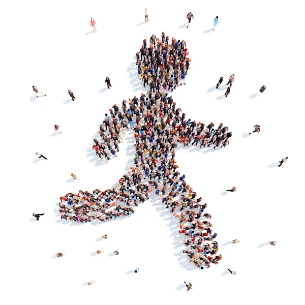 İnsanlar çalışan bir adam şeklinde.