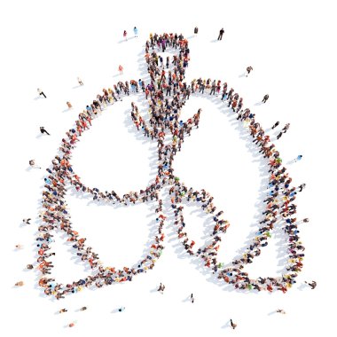 insanlar iç organlar, akciğerler şeklinde.