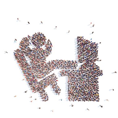 Bir adam bilgisayar olarak insanların büyük grup.