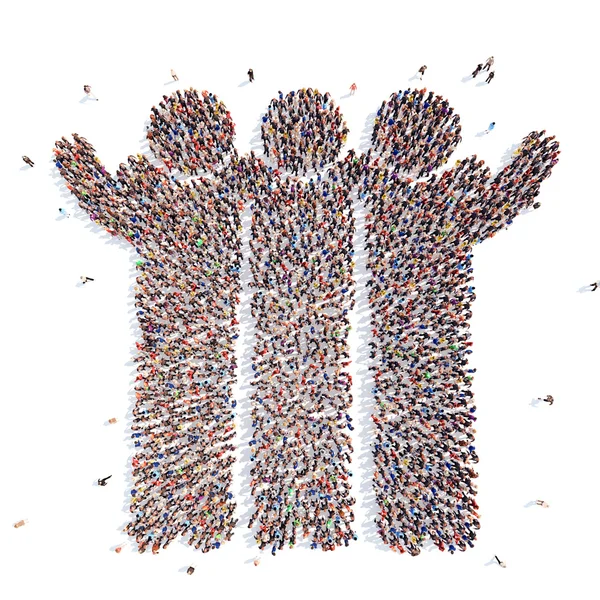 Büyük bir grup insan gibi insan.