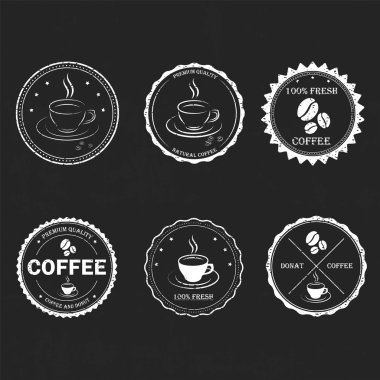Set vintage retro kahve